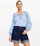 Rinse Wash A-Line Denim Shorts