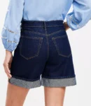 Rinse Wash A-Line Denim Shorts