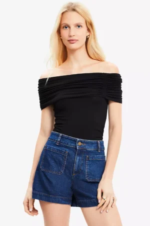 Cinched Off-Shoulder Blouse