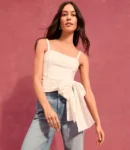 Textured Bow Detail Top