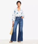 Classic Mid-Wash Palazzo Jeans