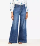 Classic Mid-Wash Palazzo Jeans