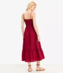 Embroidered Eyelet Tiered Midi Dress