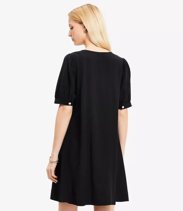 Button-Front Mini Dress with Collar - Image 3