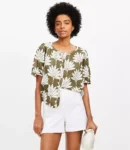 Tailored Textured Shorts with Side Zip