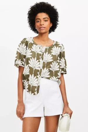 Tailored Textured Shorts with Side Zip