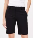 Structured Doubleweave Bermuda Shorts