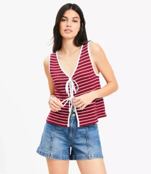 Feminine Tie Belt Vest Top
