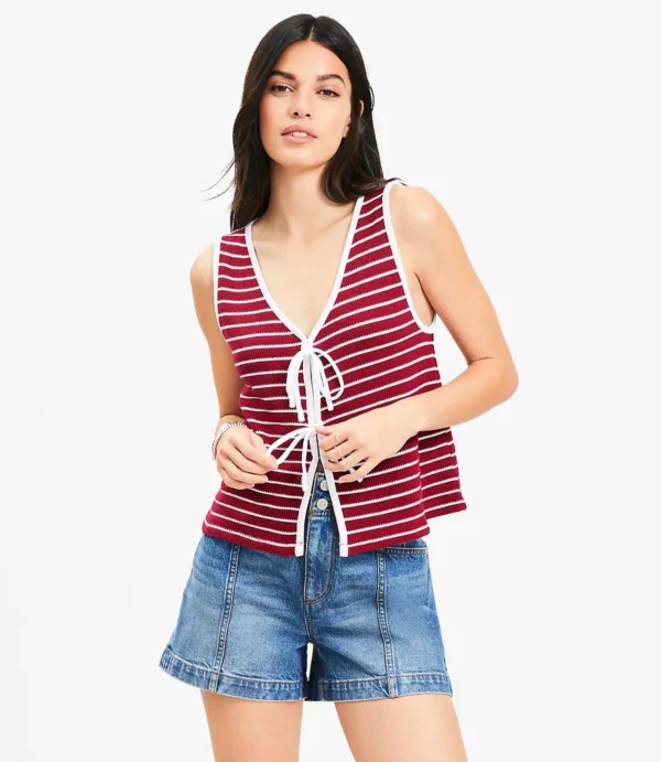 Feminine Tie Belt Vest Top