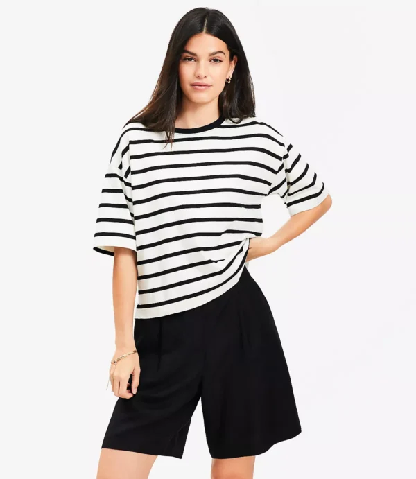 Modern Stripe Cotton Top - Image 2