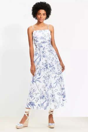 Strappy Bird Dress with Pockets