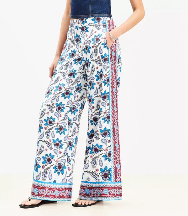 Petite Paisley Wide-Leg Pull-On Pants - Image 2
