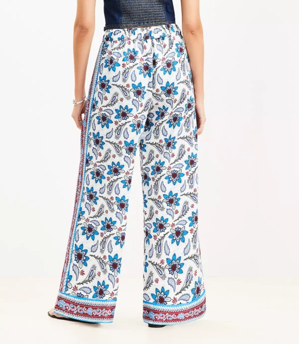 Petite Paisley Wide-Leg Pull-On Pants - Image 3