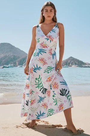 Cotton Poplin Pocket Midi Dress