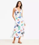 Cotton Poplin Pocket Midi Dress
