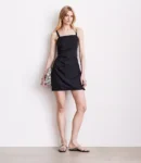 Pure Spun Pleated Mini Dress