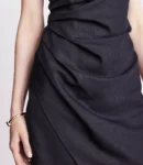 Pure Spun Pleated Mini Dress