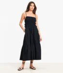 Petite Ruched Halter Midi Dress