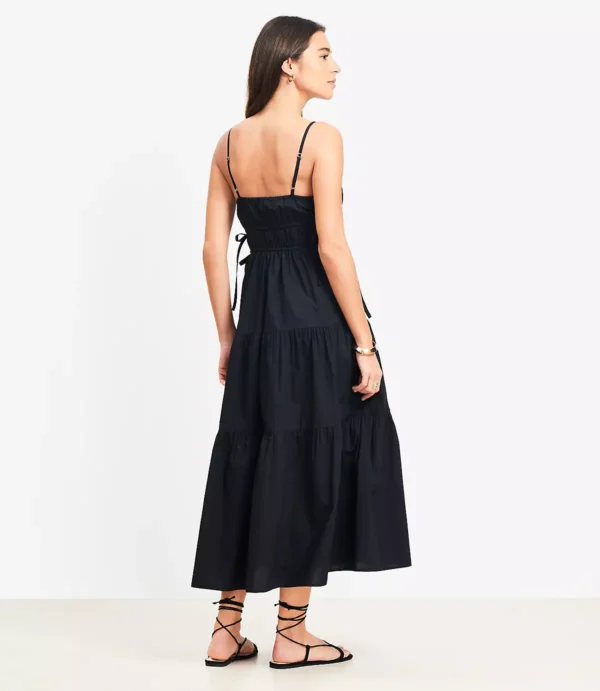Petite Ruched Halter Midi Dress - Image 3