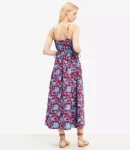 Floral Midi Dress with Side Tie & Pockets