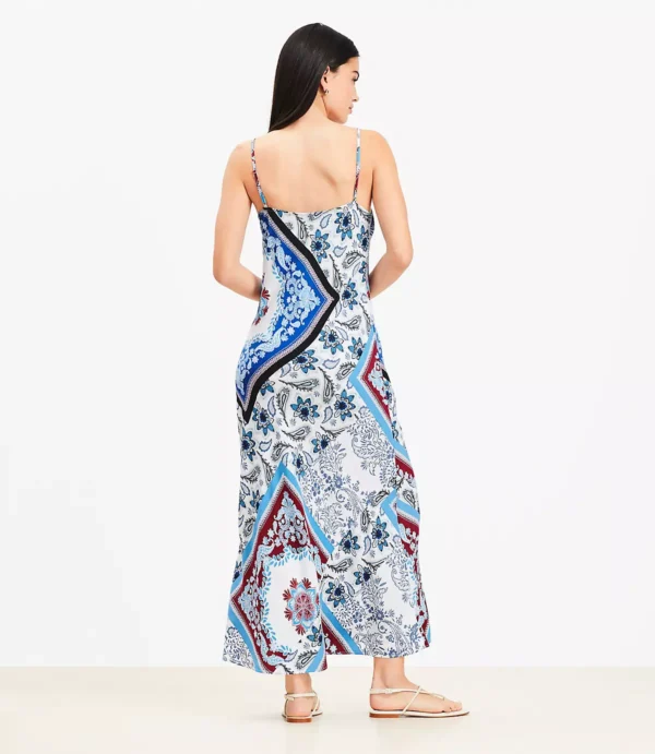Petite Printed Strappy Bias Midi Dress - Image 3