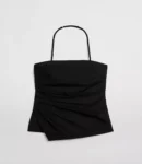 Asymmetrical Neckline Halter Cami