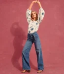 High-Rise Belted Wide-Leg Jeans in Stone Wash