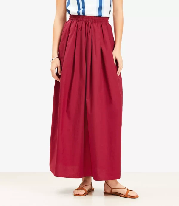 Petite Maxi Skirt in Pleated Poplin - Image 2