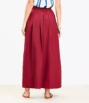Petite Maxi Skirt in Pleated Poplin