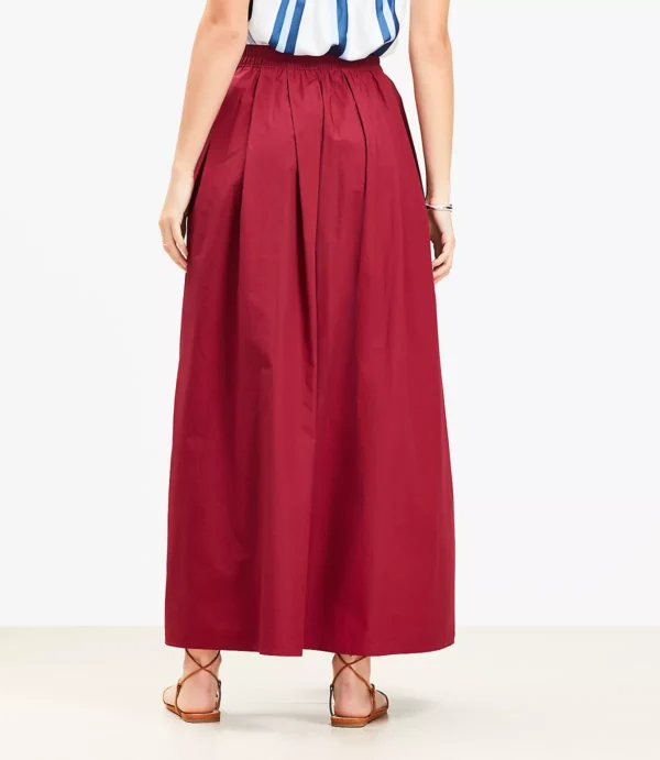 Petite Maxi Skirt in Pleated Poplin - Image 3