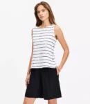 Petite Cowl-Neck Striped Camisole