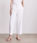 Pure Spun Cropped Straight-Leg Pants