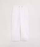 Pure Spun Cropped Straight-Leg Pants