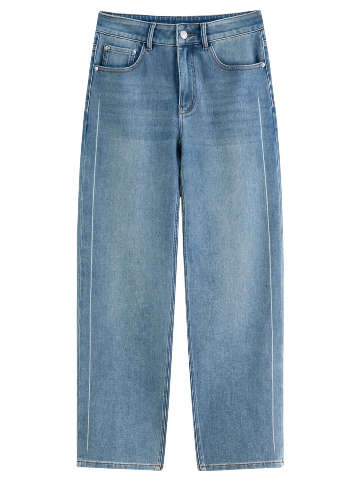 Plus-Size Stretch Straight Cropped Tapered Jeans – Fall 2025 Slimming Denim - Image 3