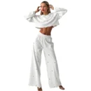 Cozy Autumn Heart Print Pajamas – Long Sleeve & Pants Homewear Set