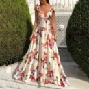 Boho Halter Maxi Dress – Women’s Summer Beach Holiday Slip Dress