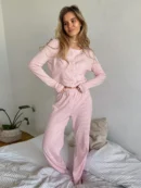 Comfy Knit Pajamas – Hollow Sleepwear with Long Pants