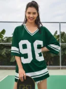 Hot Selling Women’s V-Neck Printed T-Shirt – Casual Loose Plus Size Top