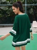 Hot Selling Women’s V-Neck Printed T-Shirt – Casual Loose Plus Size Top