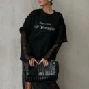 Kinoto Diamond Graphic Loose Cotton Tee – Women’s Summer Streetwear