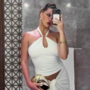 Halter Neck Hollow Out Metal Ring Backless Tank Top – Summer Street Style
