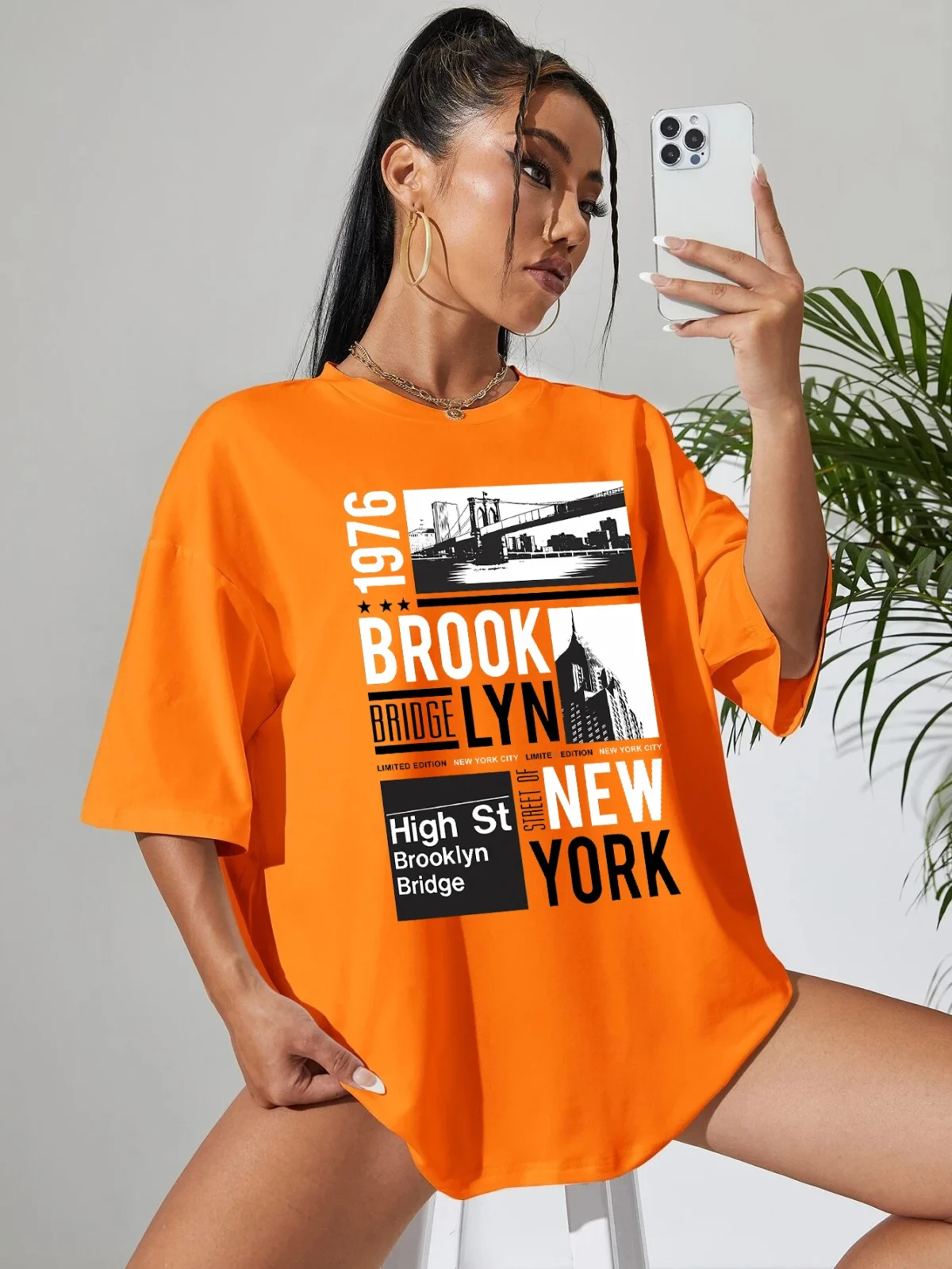 New York Brooklyn 1976 Graphic T-Shirt – Women’s Casual Streetwear Tee - Image 5