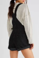 Summer Loose Multi-Pocket Denim Strap Shorts for Women