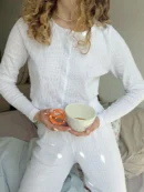 Comfy Knit Pajamas – Hollow Sleepwear with Long Pants